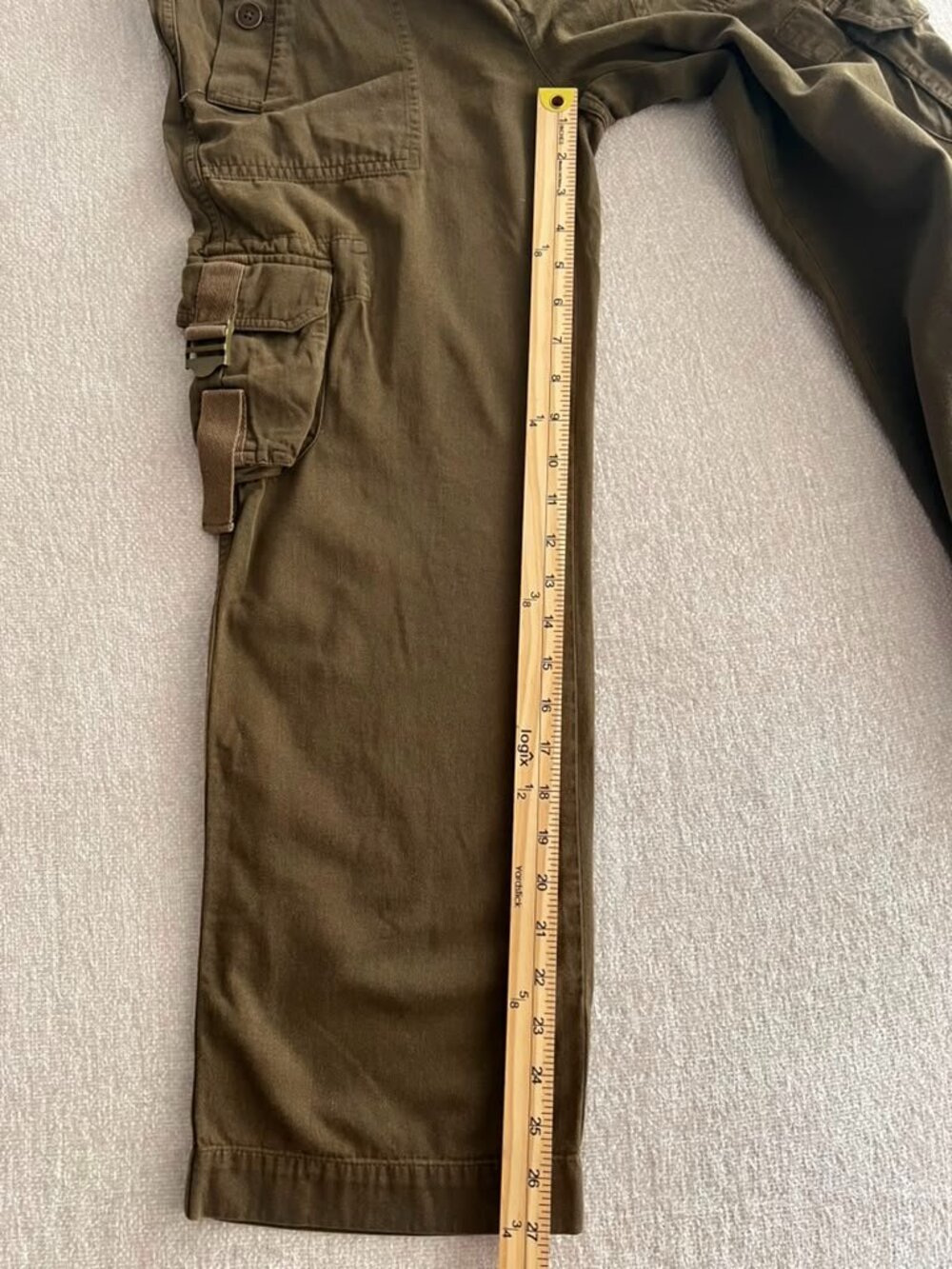 Lauren Ralph Lauren Petite 4P Brown Cargo Pants Women Utility Wide Leg - Picture 8 of 14